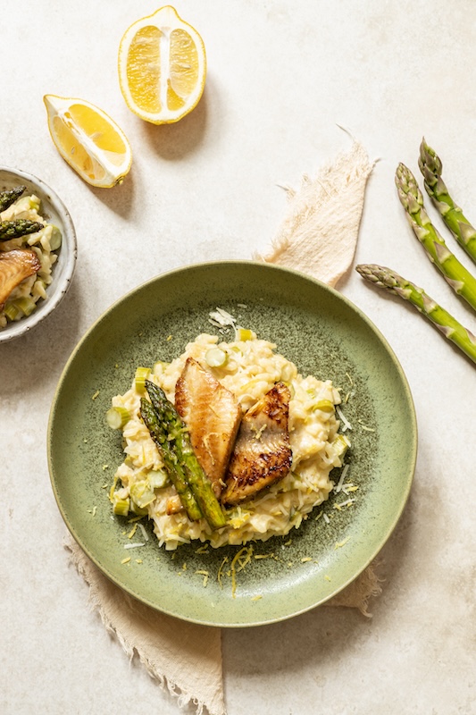 recette de Risotto d’asperges et filets de tilapia