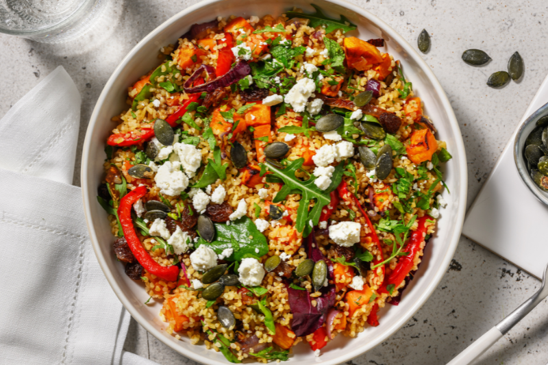 Salade orientale de boulgour et légumes