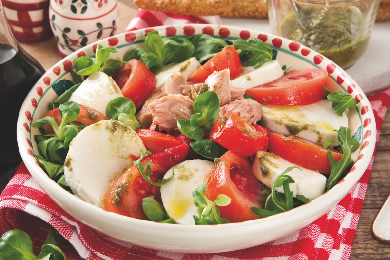 Salade de thon à la mozzarella