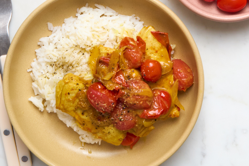 Sauté de dinde au miel curry