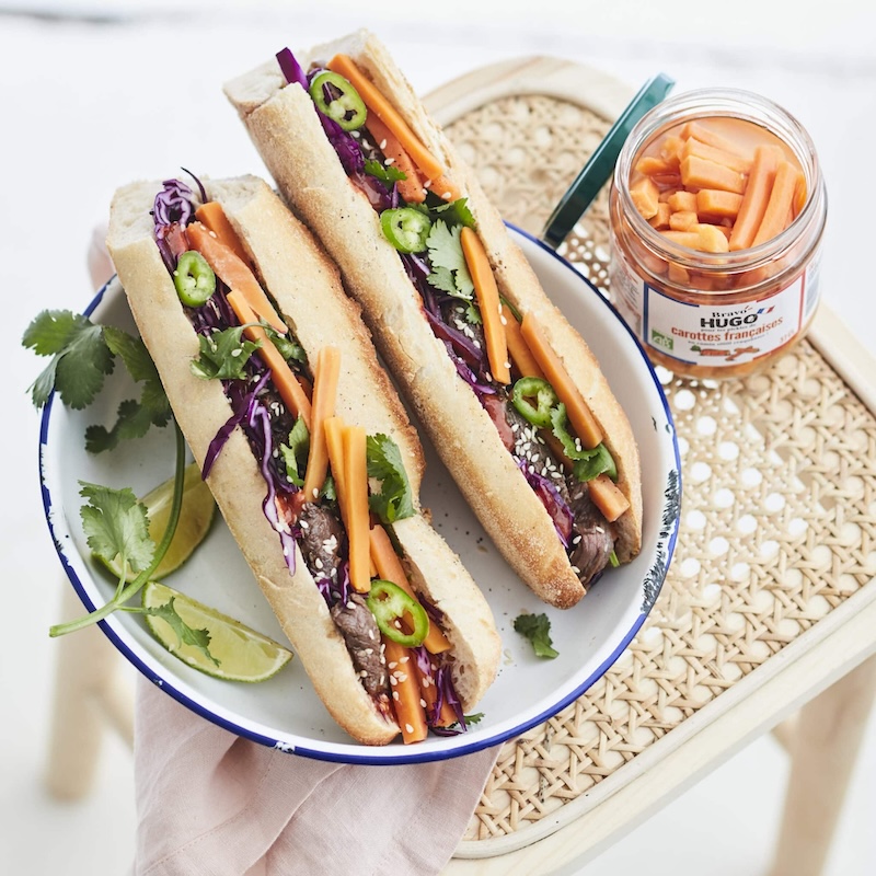 recette de Banh-mi aux pickles de carottes