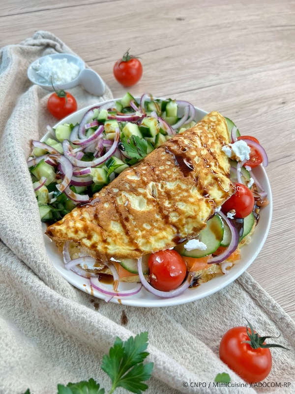 recette de Omelette wrap au saumon