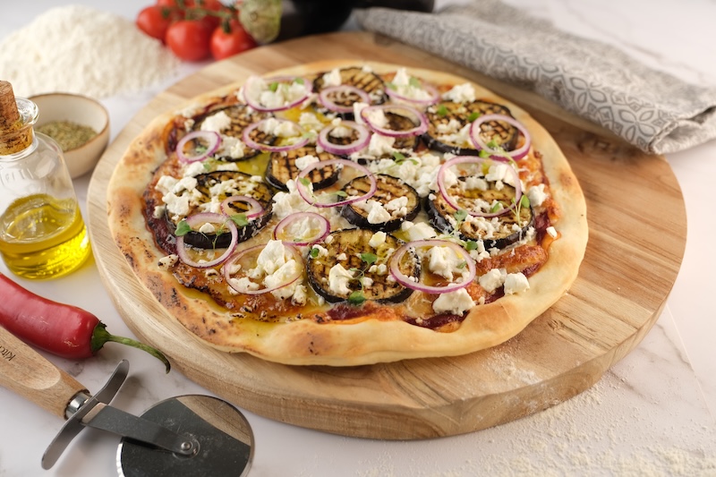 recette de Pizza aux aubergines