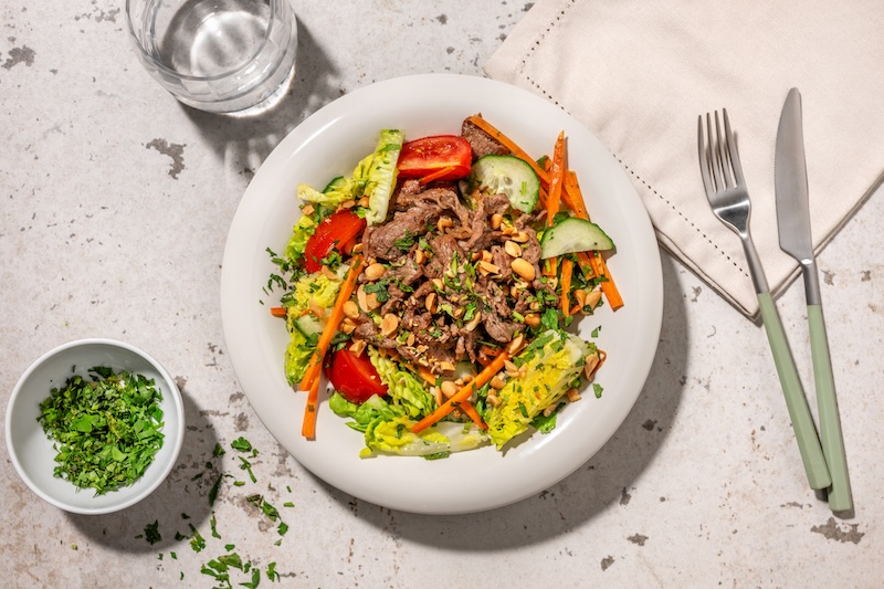 recette de Salade thaï de boeuf et crudités