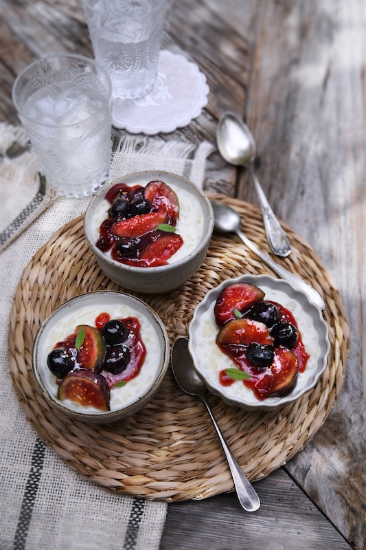 recette de Riz au lait aux fruits caramélisés