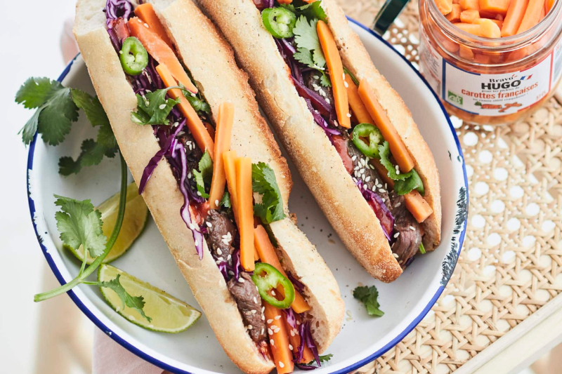 Banh-mi aux pickles de carottes