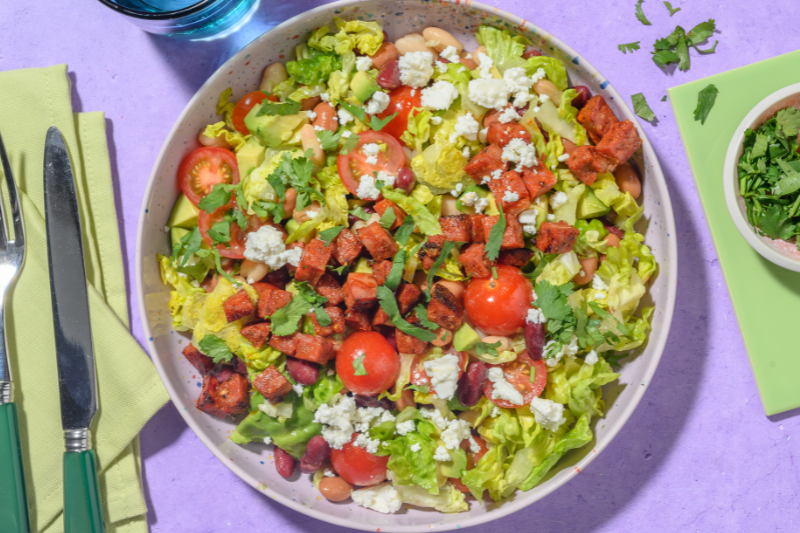 Salade de haricots et chorizo à la mexicaine