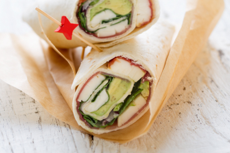 Wraps de Reblochon jambon et épinards