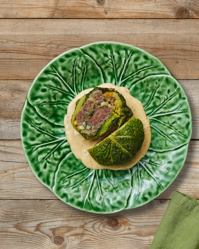 recette de Chou vert à la chair à saucisse