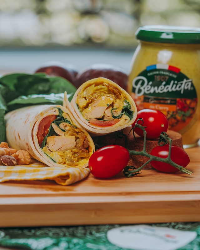 recette de Wraps poulet à la sauce au curry