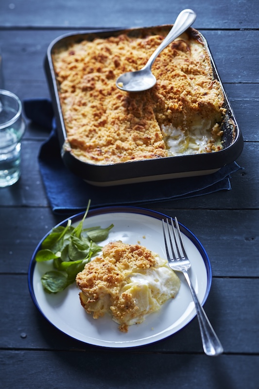 recette de Crumble de pommes de terre au chèvre