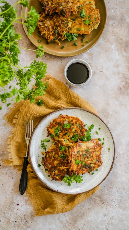 recette de Pancakes aux carottes et céleri-rave