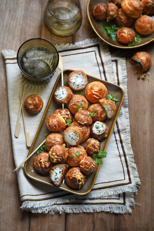 recette de Gougères fourrées au fromage frais