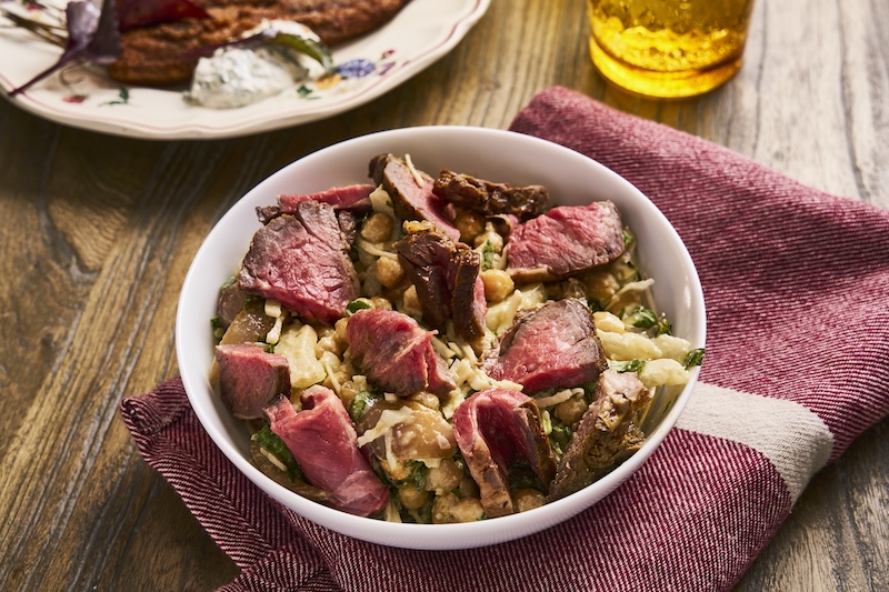 recette de Salade tiède de basse côte de bœuf