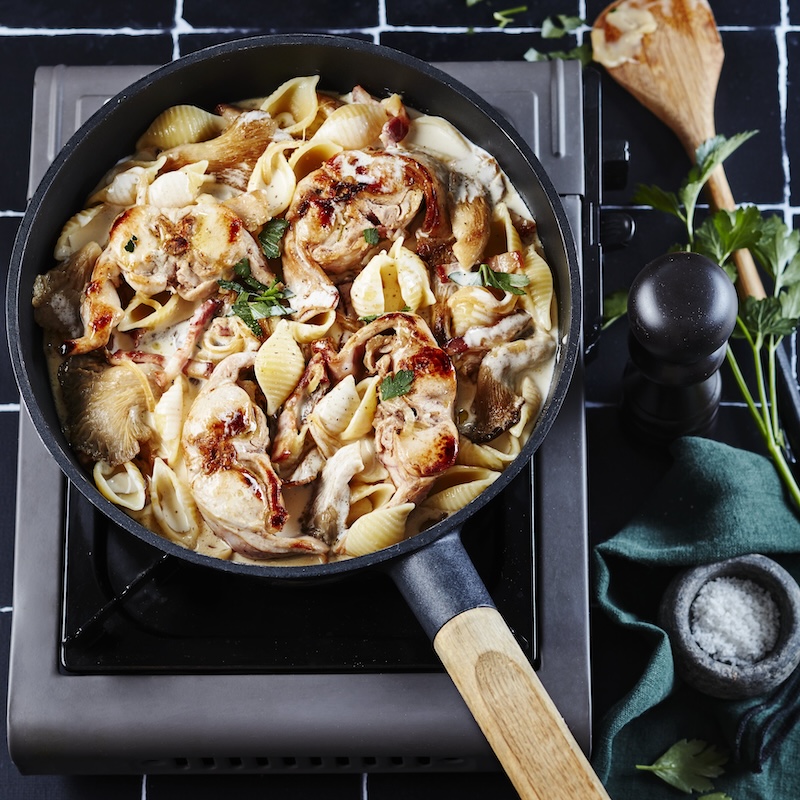 recette de Sauté de râbles de lapin aux pleurotes