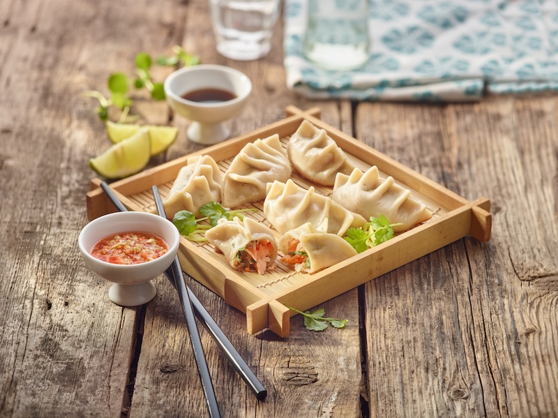 recette de Gyozas de saumon 3 poivres