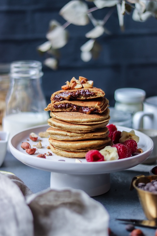 recette de Pancakes fourrés au chocolat