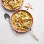 recette de Pâtes aux poireaux et sauce au Gorgonzola