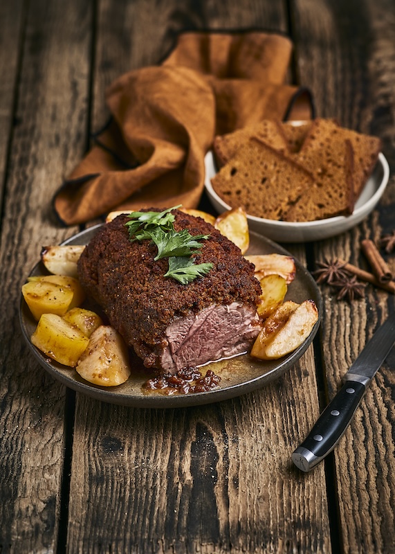 recette d'Agneau en croûte de pain d’épices