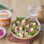 recette de Salade de mâche aux ravioles poêlées