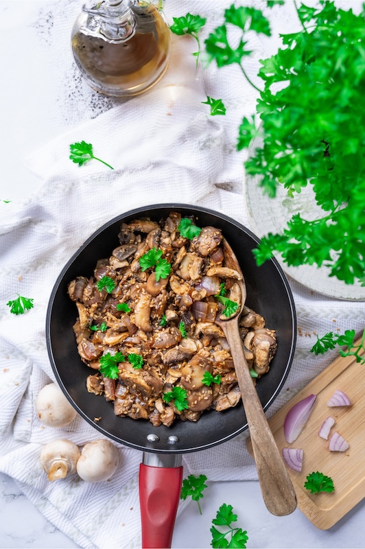 recette de Sauté de champignons à la sauce asiatique