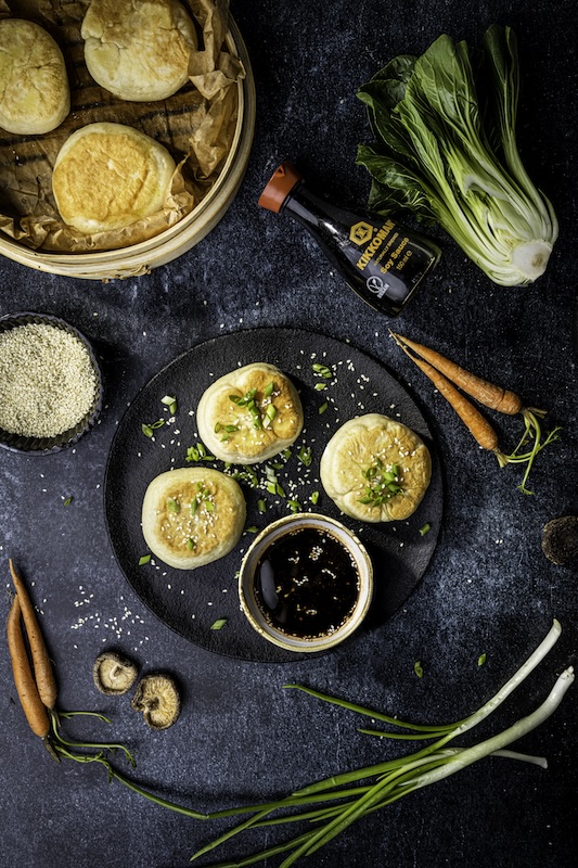 recette de Bao fourrés aux légumes et aux champignons