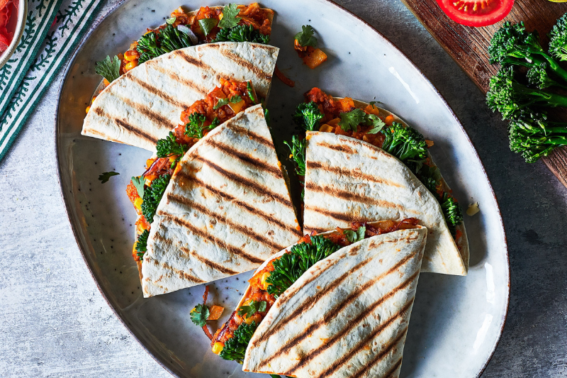 Quesadillas au brocoli Bimi