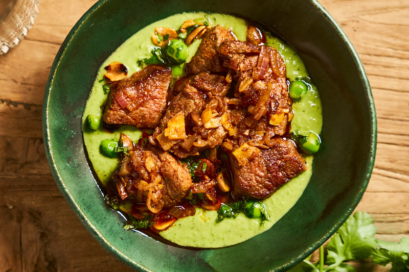 Steak de boeuf mariné au paprika