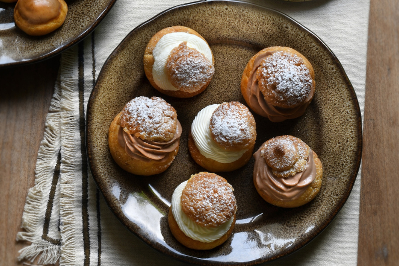 Trilogie de petits choux garnis