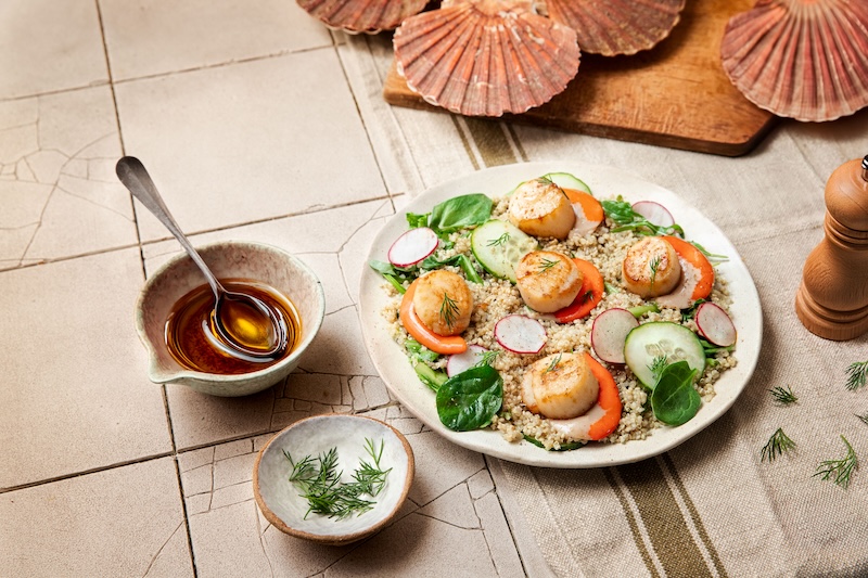 recette de Salade de quinoa et Saint-Jacques