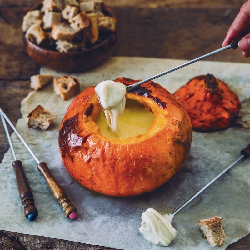 recette de Reblochon fondu dans un potimarron