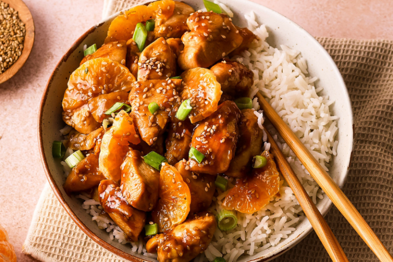 Poulet caramélisé à la clémentine de Corse