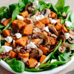 Salade de mâche aux quinoa et champignons