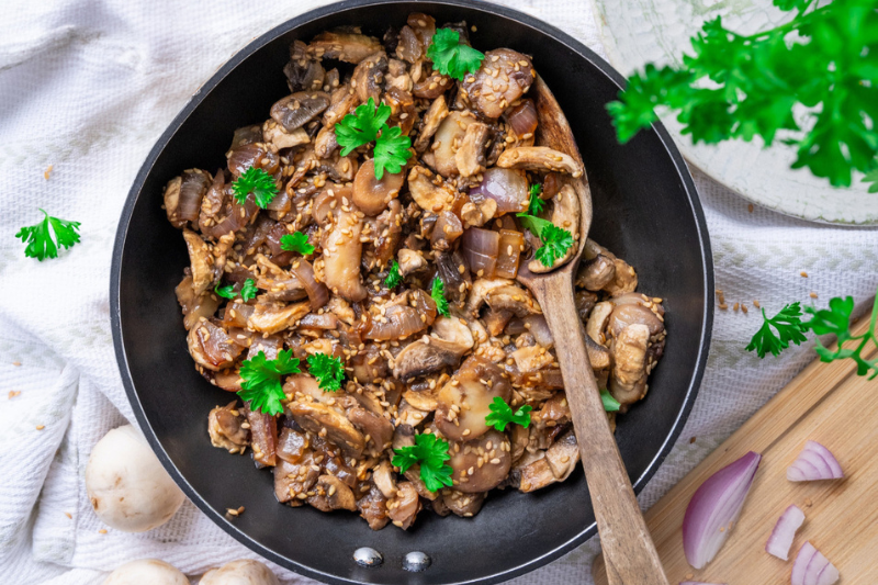 Sauté de champignons à la sauce asiatique