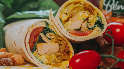 Wraps poulet à la sauce au curry