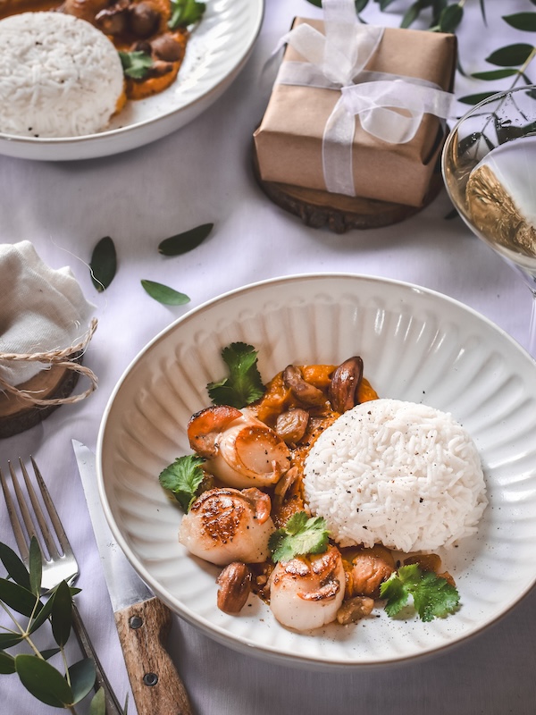 recette de Saint-Jacques au potimarron