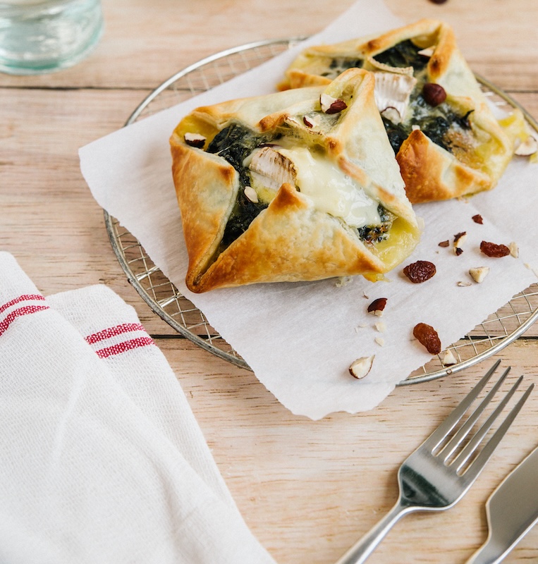 recette de Feuilletés épinards et Pont l’Evêque