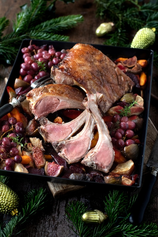 recette de Carré d’agneau rôti aux figues