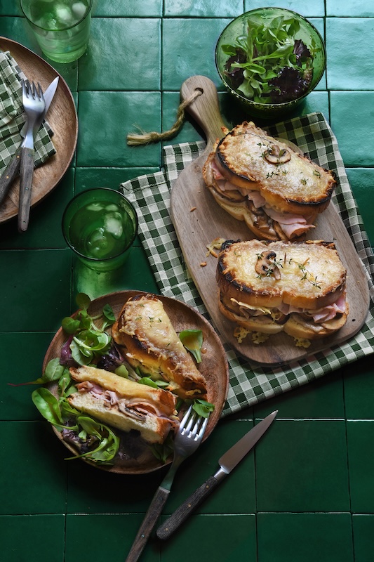 recette de Croque brioché à la truffe et au Beaufort