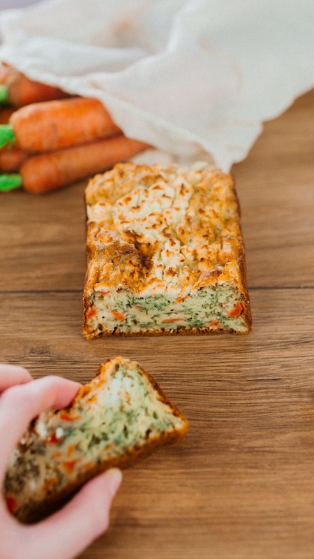 recette de Cake zéro déchet aux carottes