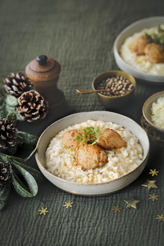 recette de Risotto aux Saint-Jacques et au fromage