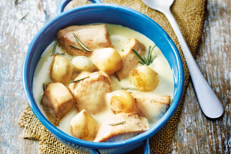 Blanquette de poulet au Saint Agur