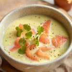 Crème de chou-fleur et saumon