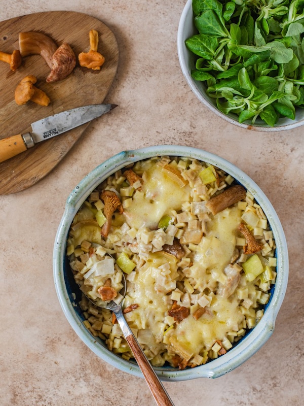 recette de Croziflette aux champignons