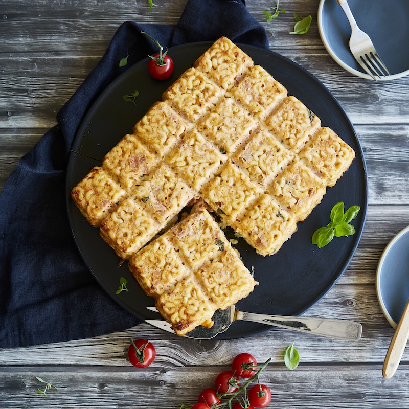 recette de Gâteau de pâtes jambon tomate