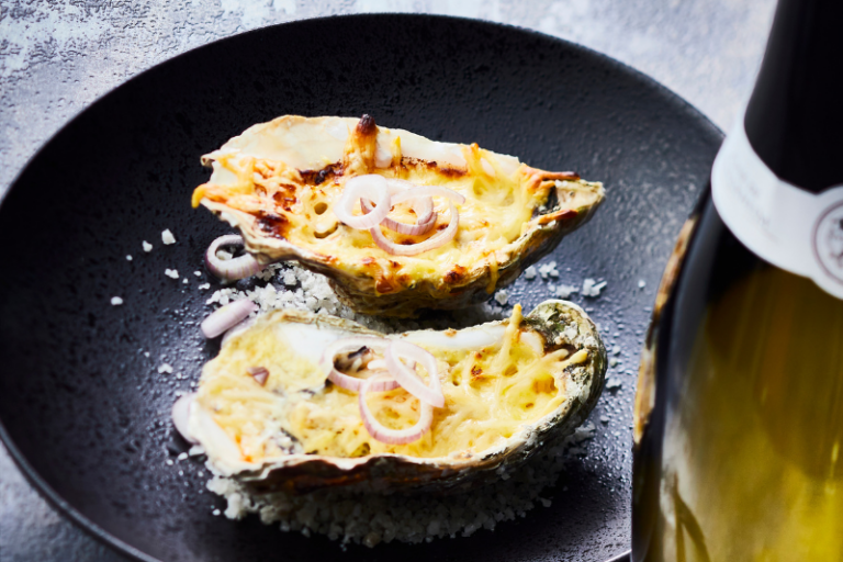 Huîtres chaudes au Crémant d’Alsace