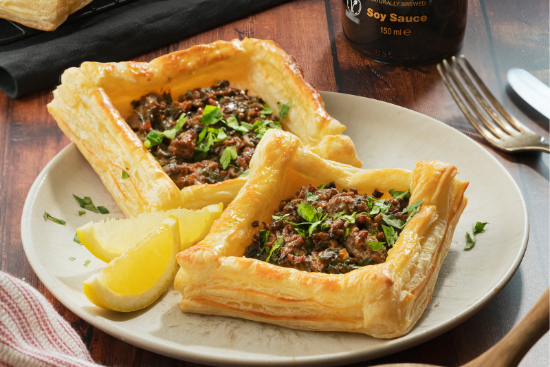 Mini-quiches à la viande à la japonaise