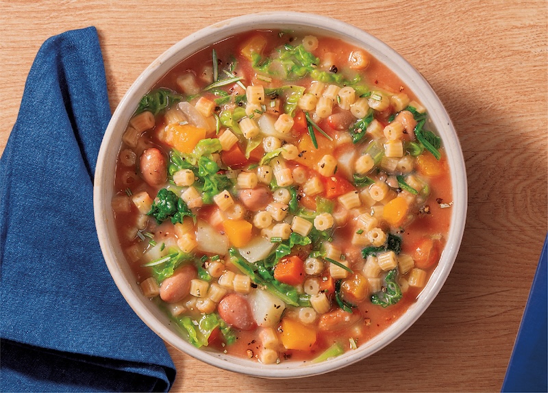 recette de Soupe de ditalini au chou et aux légumes