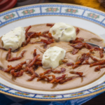 Potage de marron à la julienne de Morteau