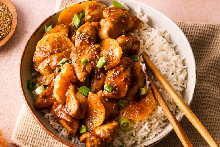 Poulet caramélisé à la clémentine de Corse
